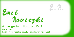 emil noviczki business card